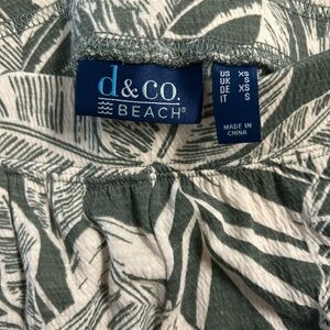 D&Co Beach Printed Knit Gauze High Slit Regular Length Pants